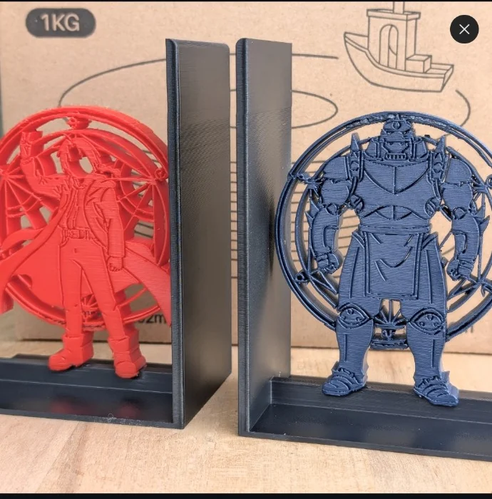 Paire de serre-livres thématiques imprimés en 3D